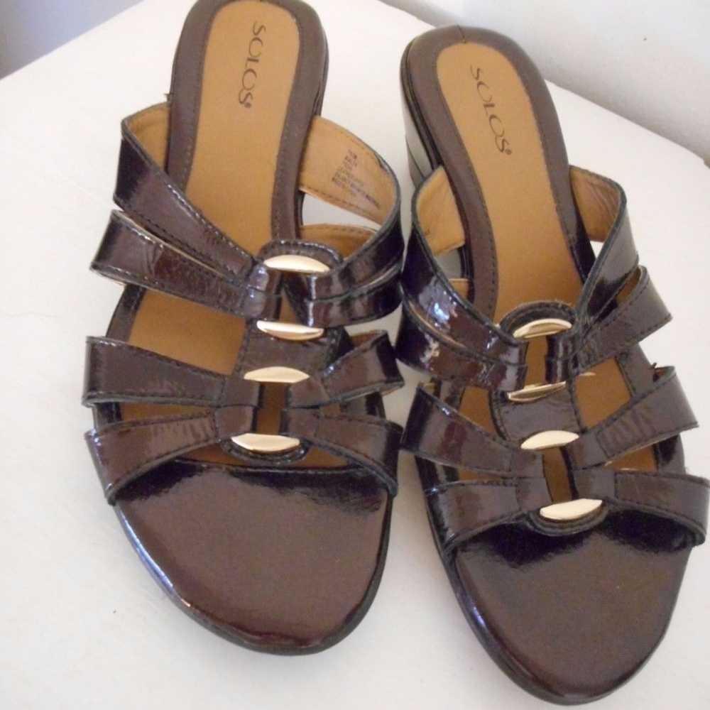 Solos EUC Dark Brown Womens Size 7.5 M Sandal